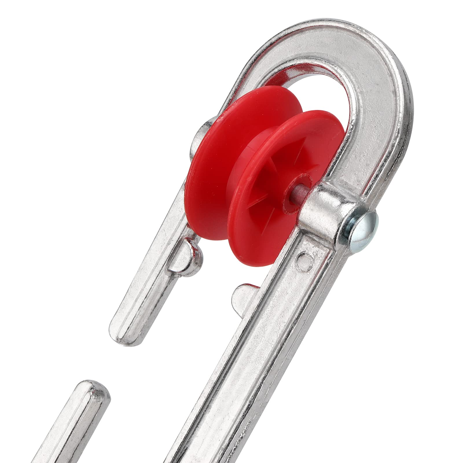 KEILEOHO 4 Pack Aluminum Clothesline Spreader, Pulley Clothesline Accessories, Plastic Wheel Splitter for Heavy Loads and Long Clothesline, Silver