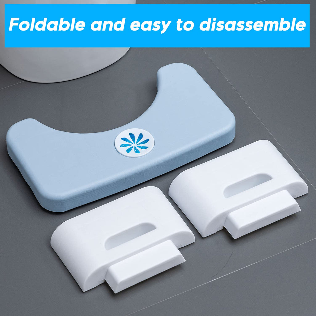 Toilet Step Stool, Toilet Footstool, Toilet Assistance Steps, Bathroom Toilet Stool, Kids Tot Step Stool, Foldable Toilet Stool, Fits All Toilets, Folds for Easy Storage(White)