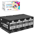 PGI-1200 XL BK Black Pigment Ink Cartridges Replacement for Canon PGI1200 1200XL Ink Work with Canon Maxify MB2320 MB2720 MB2020 MB2120 Printer (4BK)
