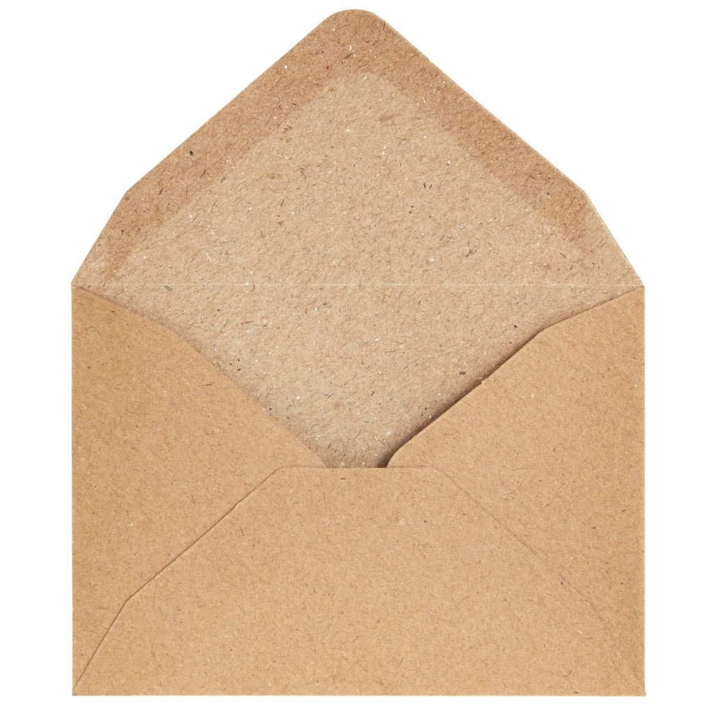 100 Count Mini Gift Card Envelopes Bulk - Brown Kraft Paper Envelopes for Business Card, Wedding RSVP, Birthday, Holiday Gift Cards (4.1x2.75 in)