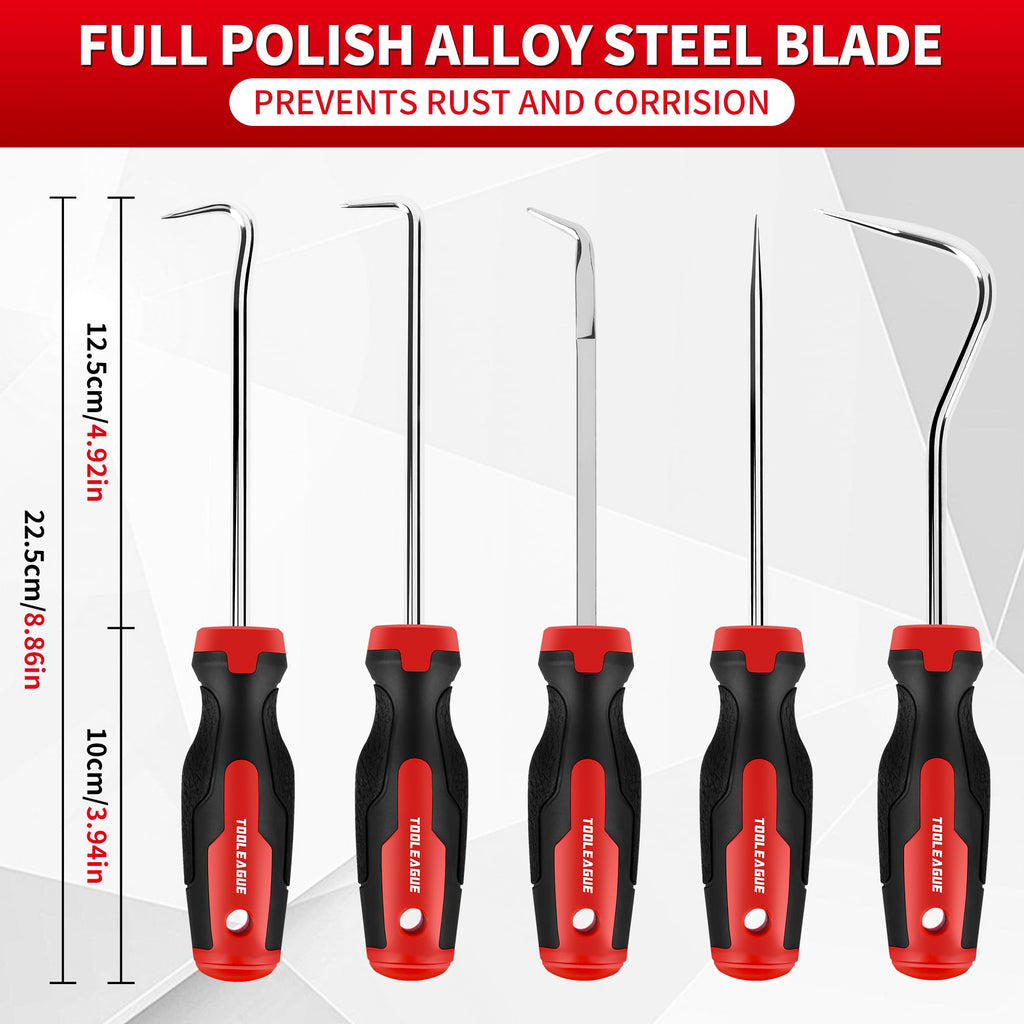 TOOLEAGUE 10Pcs Pick and Hook Set with Scraper and Magnetic Telescoping Tool Kit