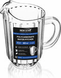 New Star Foodservice 46106 Resturant-Grade Polycarbonate Plastic Water Pitcher, 60 oz, Clear