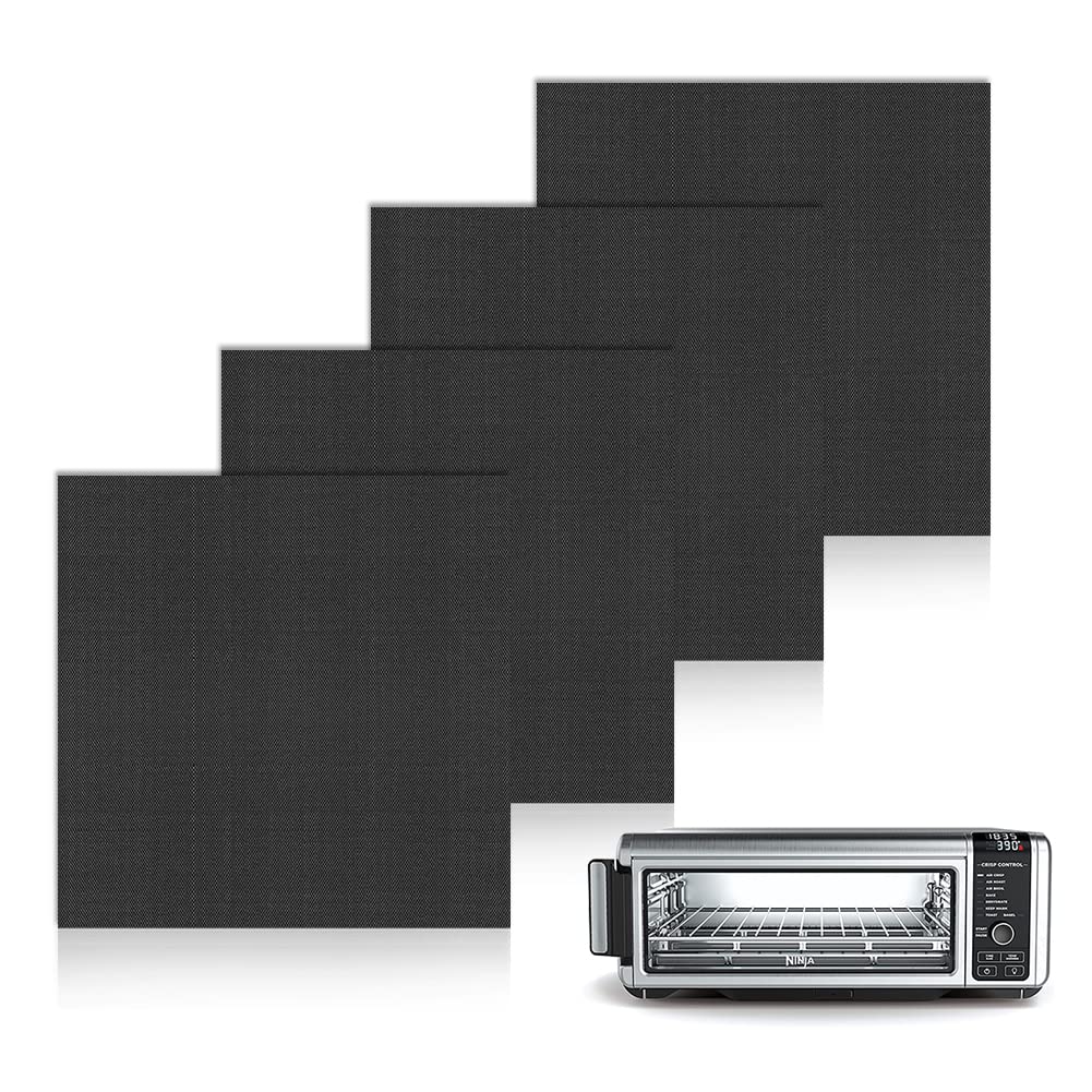 HUOMENDirect 4-Pack 12inch x Oven Liners, Nonstick Sheet Pan, Roast Tray, Baking Dish, Basket Liner for Bottom Ninja SP101 SP301 Foodi Air Fry and most 12-inch / 13-inch Electric Gas (30cm 30cm) SP