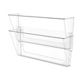 Storex Wall Files, Legal Size, 16 x 10.55 x 4 Inches, Clear, Set of 2 (70224A06C)