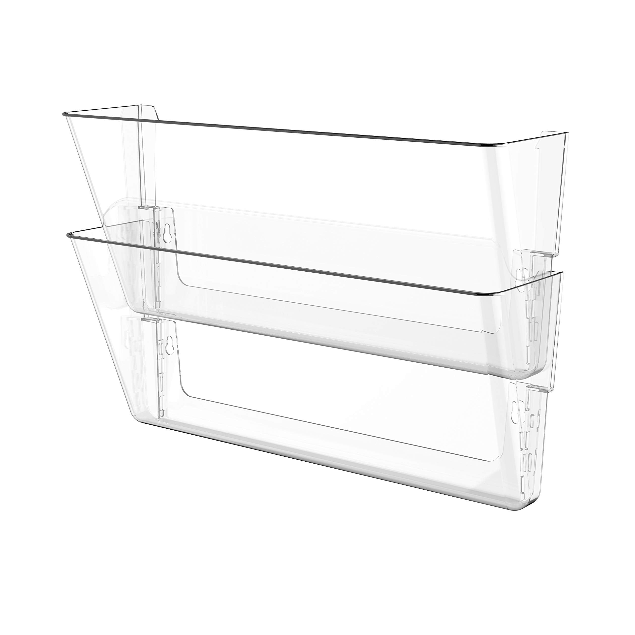 Storex Wall Files, Legal Size, 16 x 10.55 x 4 Inches, Clear, Set of 2 (70224A06C)