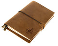 Wanderings A5 Travelers Notebook – Refillable Genuine Leather Journal – 4.5" x 6" (11.5 x 15.5cm) – Handcrafted Crazy Horse Leather – 100 GSM Blank Inserts – Travel Journal
