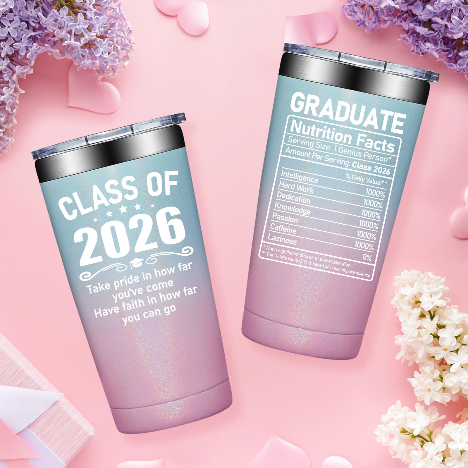 Fufandi Graduation Gifts - Class of 2026 Graduation Gift - College High School Graduations Gifts for Her - Congratulations Gift for Women - Tumbler Cup 20oz