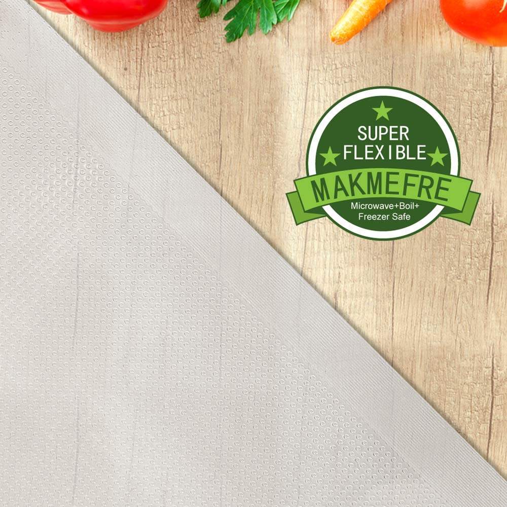 MakMeFre 2 Pack 11x50 Vacuum Sealer Bags Rolls with BPA Free and Heavy Duty,Commercial Grade Vaccume Seal Bags Rolls Work with Any Types Vacuum Sealer