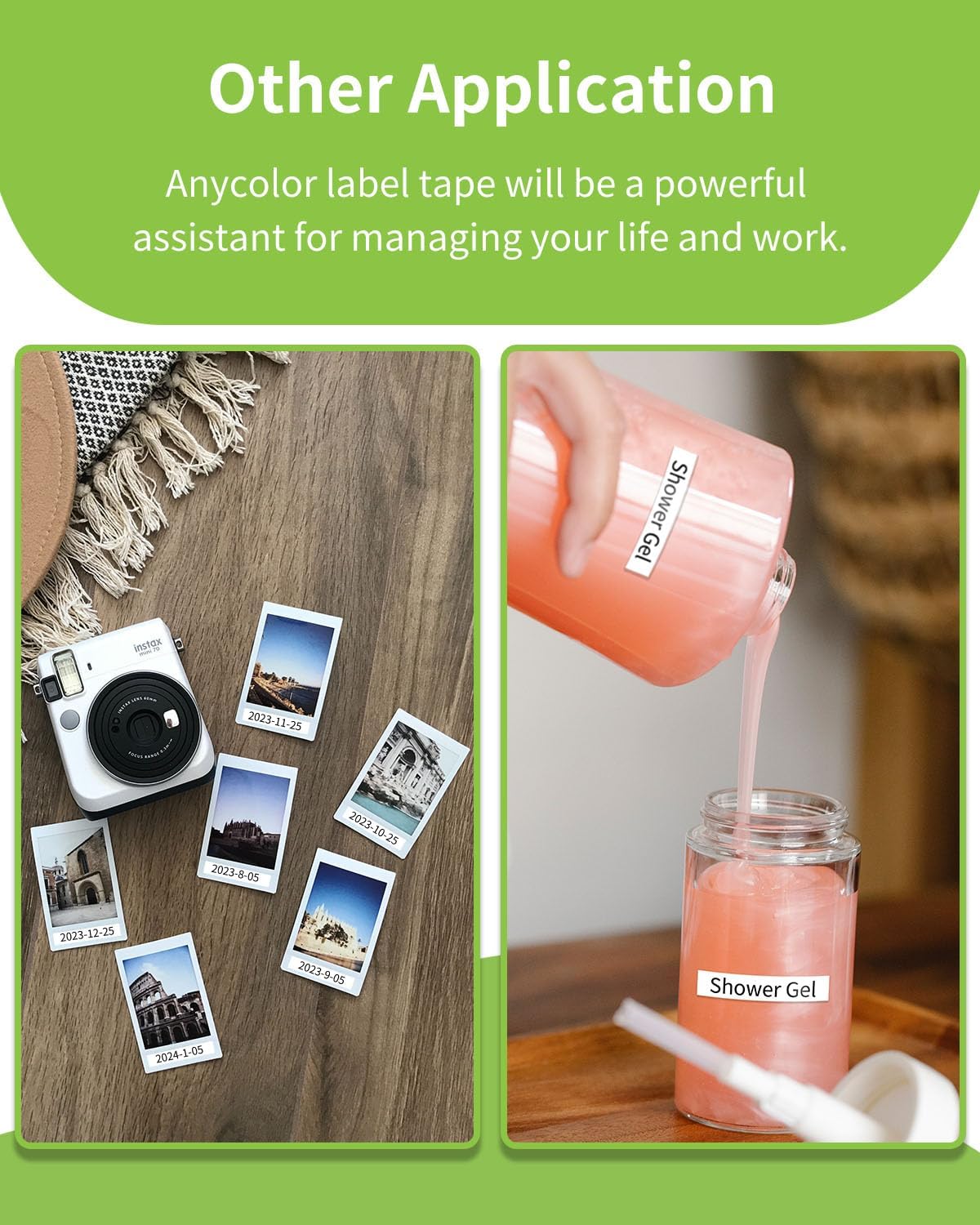 Anycolor Compatible with Dymo Label Maker Refill Replace for Dymo LetraTag Refills 91330 White Paper 1/2" 12mm Label Maker Tape for DYMO Letra Tag Label Makers LT-100H LT-100T 200B, Black on White, 5P