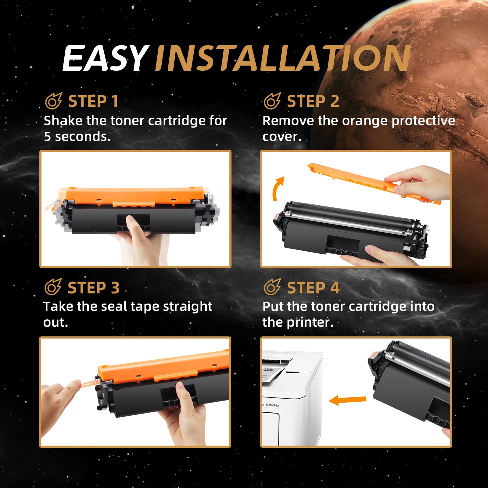 2PK [Latest Chip] CF230A 30A Black Toner Cartridge Replacement for HP 30A 30X CF230X, M227fdw Toner Work with LaserJet Pro M203dw M227fdn M227fdw M203dn M203d M227 M203 Printer Toner