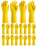 ThxToms 10 Pairs Rubber Cleaning Gloves, Reusable Household Dishwashing Gloves for Women Men, Kitchen and Bathroom Cleaning, Gardening, Pet Care, Extra Thickness, 20 Mil, 13", Heavy Duty, Non-Slip, M