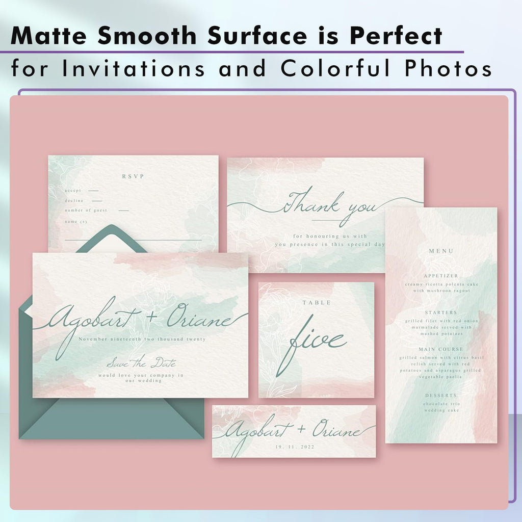 Koala Photo Paper Matte Coated 8.5X11 Inches Compatible with Inkjet Printer 48LB Presentation Paper 100 Sheets