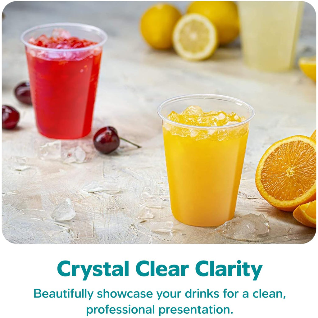 Gusto Clear Cups [12 oz - 240 Count] Disposable Cold Drinking Cups for Parties, Events, & Everyday Use - Crystal Clear, BPA-Free, Durable Polypropylene - Formerly Comfy Package