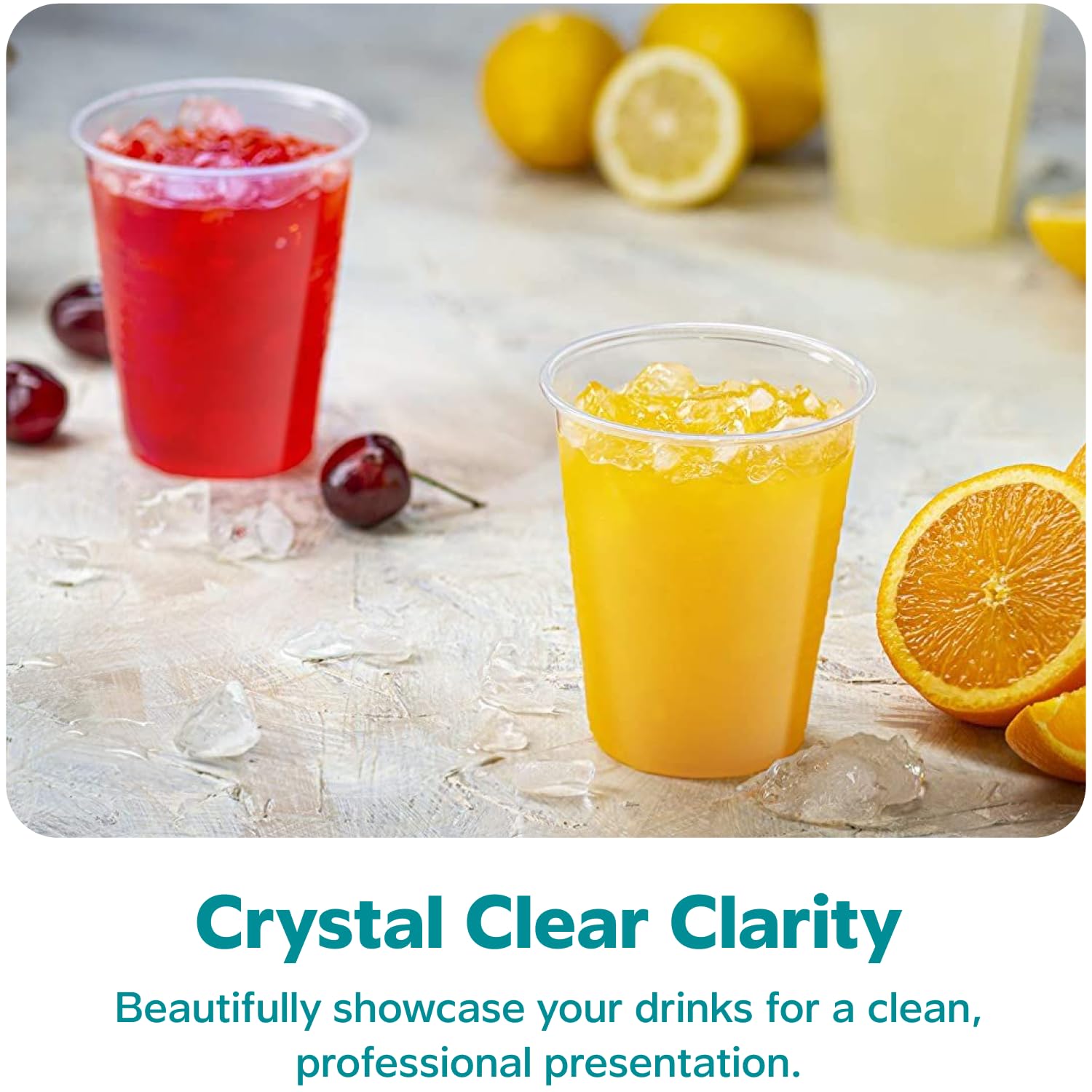 Gusto Clear Cups [12 oz - 240 Count] Disposable Cold Drinking Cups for Parties, Events, & Everyday Use - Crystal Clear, BPA-Free, Durable Polypropylene - Formerly Comfy Package