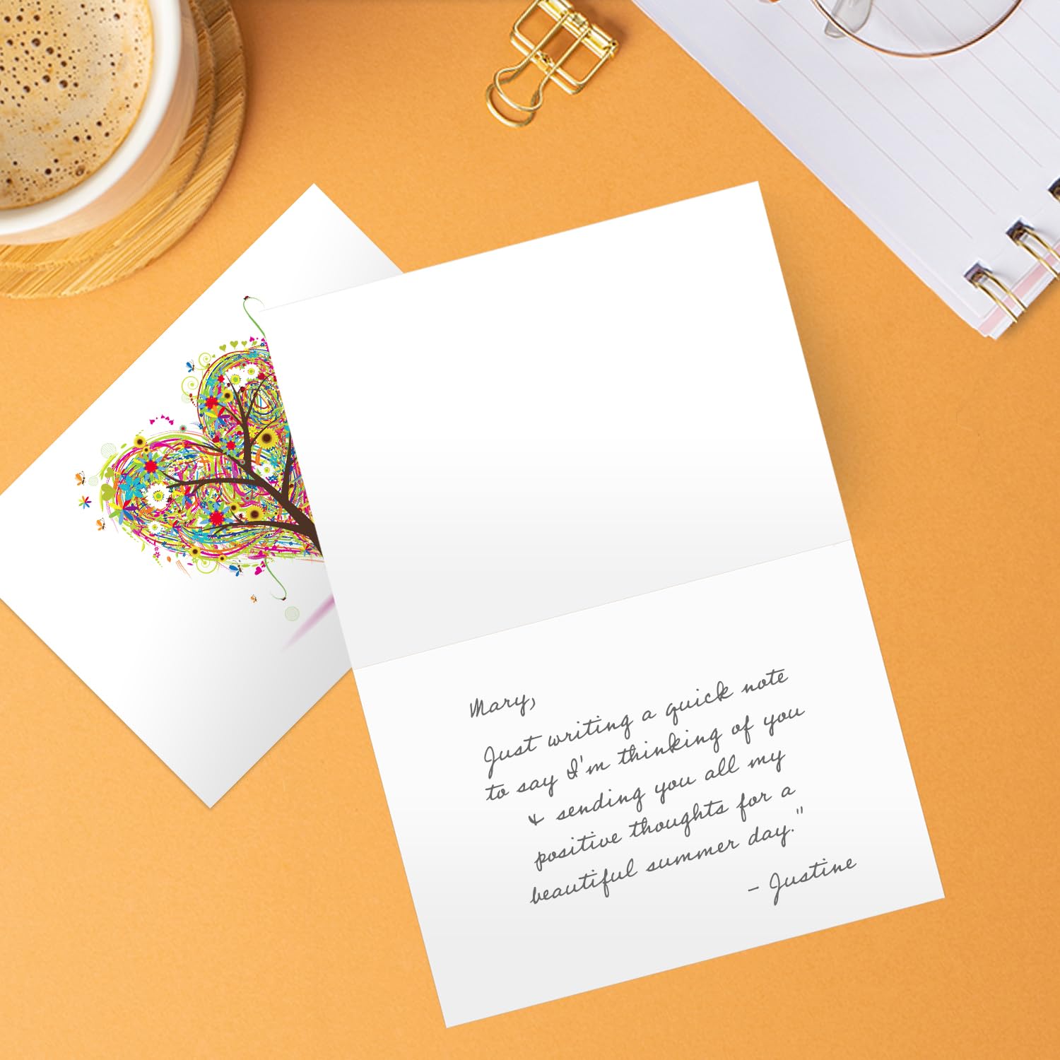 Seasons of Life Note Card Assortment Pack - Set of 24 cards - 4 designs blank inside - with white envelopes (54043)