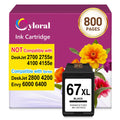 Cyloral 67XL Ink Cartridge Replacement for HP 67 XL Compatible with DeskJet 2800e 2827e 2855e 2852e 2842e 4200e 4252e 4255e 4227e Envy 6000 6400 Printer Remanufactured for HP Ink 67 Black