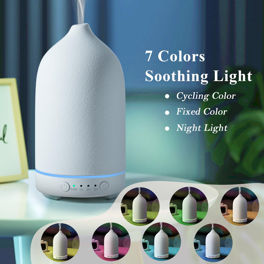 Diffuserlove Ceramic Diffuser 160ml Essential Oil Diffusers Aromatherapy Essential Oil Diffuser for Room Air Diffuser for Home Bedroom Stone Diffuser