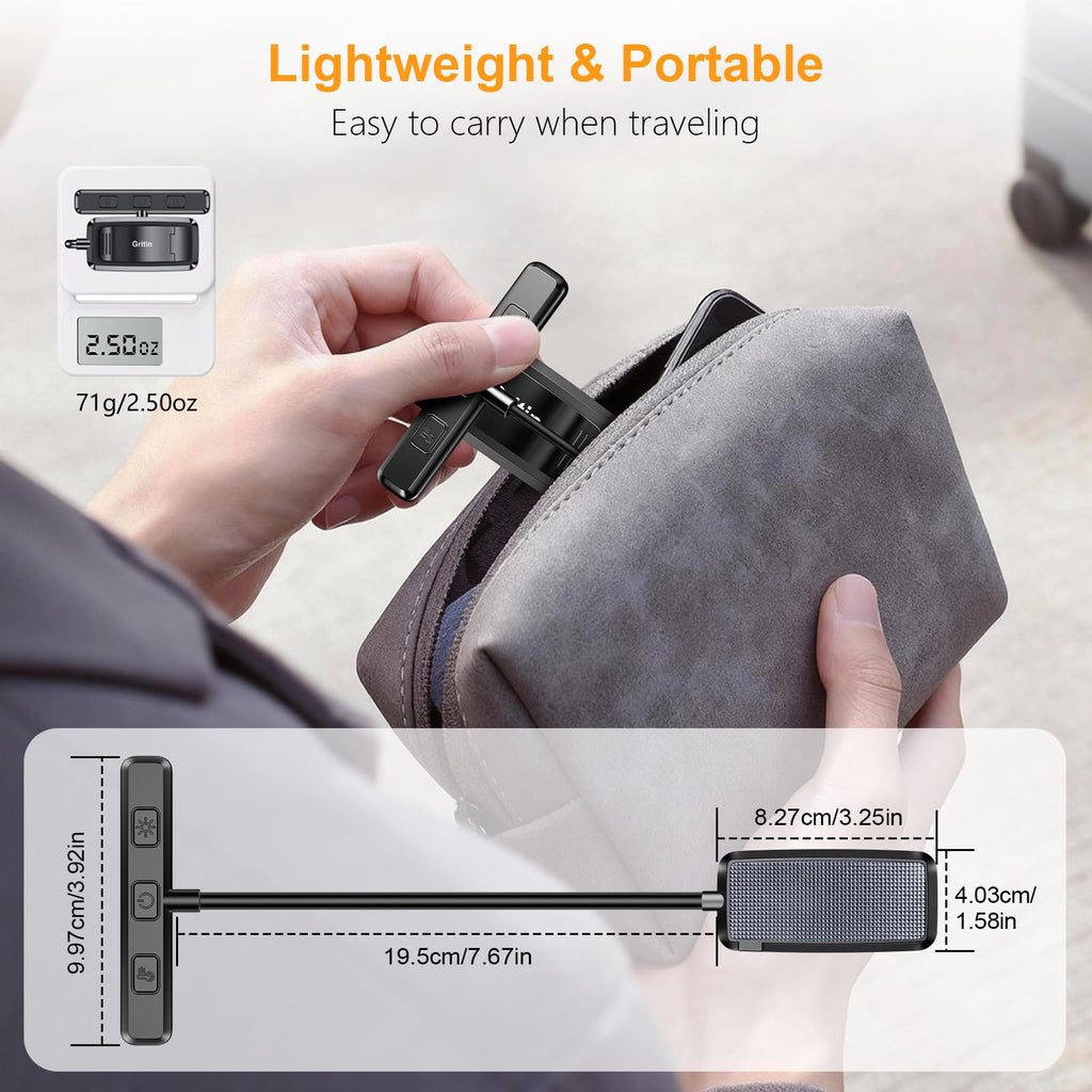 Gritin 19 LED Rechargeable Book Light for Reading in Bed with Memory Function- Eye Caring 3 Color Temperatures,Stepless Dimming Brightness,90 Hrs Runtime Clip on Light for Book Lovers- 2 Pack-Black
