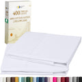 California Design Den Standard Queen Size Pillowcase Set - 400 Thread Count, 100% Cotton Sateen, Set of 2 Pillow Covers, Breathable, Cooling, Soft for Quality Sleep - Bright White
