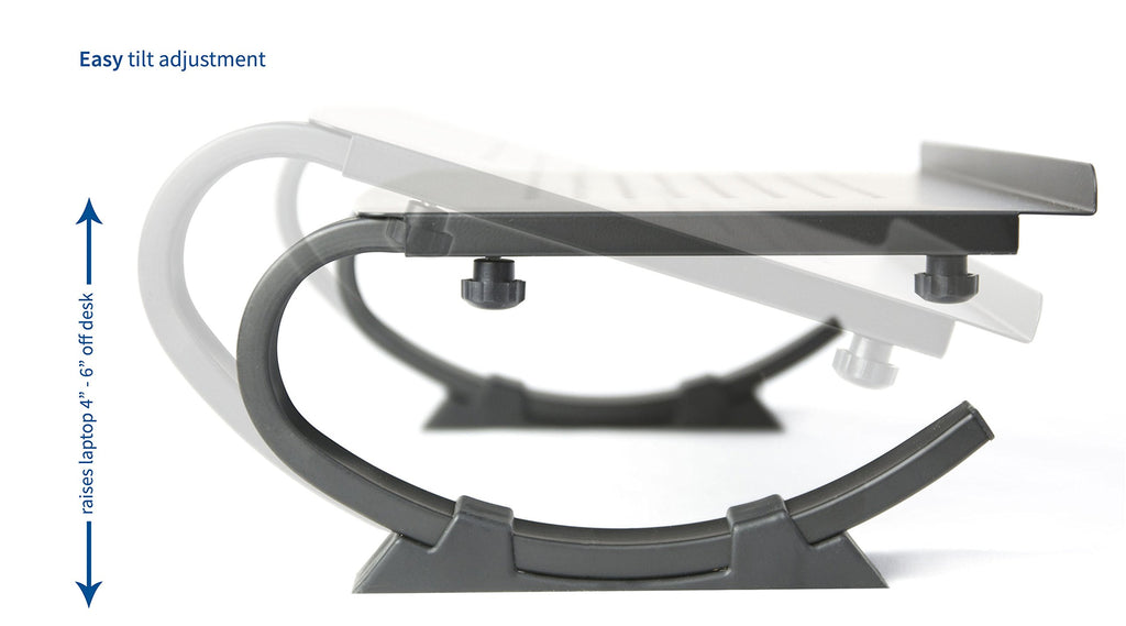 VIVO Black Fully Adjustable Curved Laptop, Notebook and Monitor Riser Stand STAND-V001N