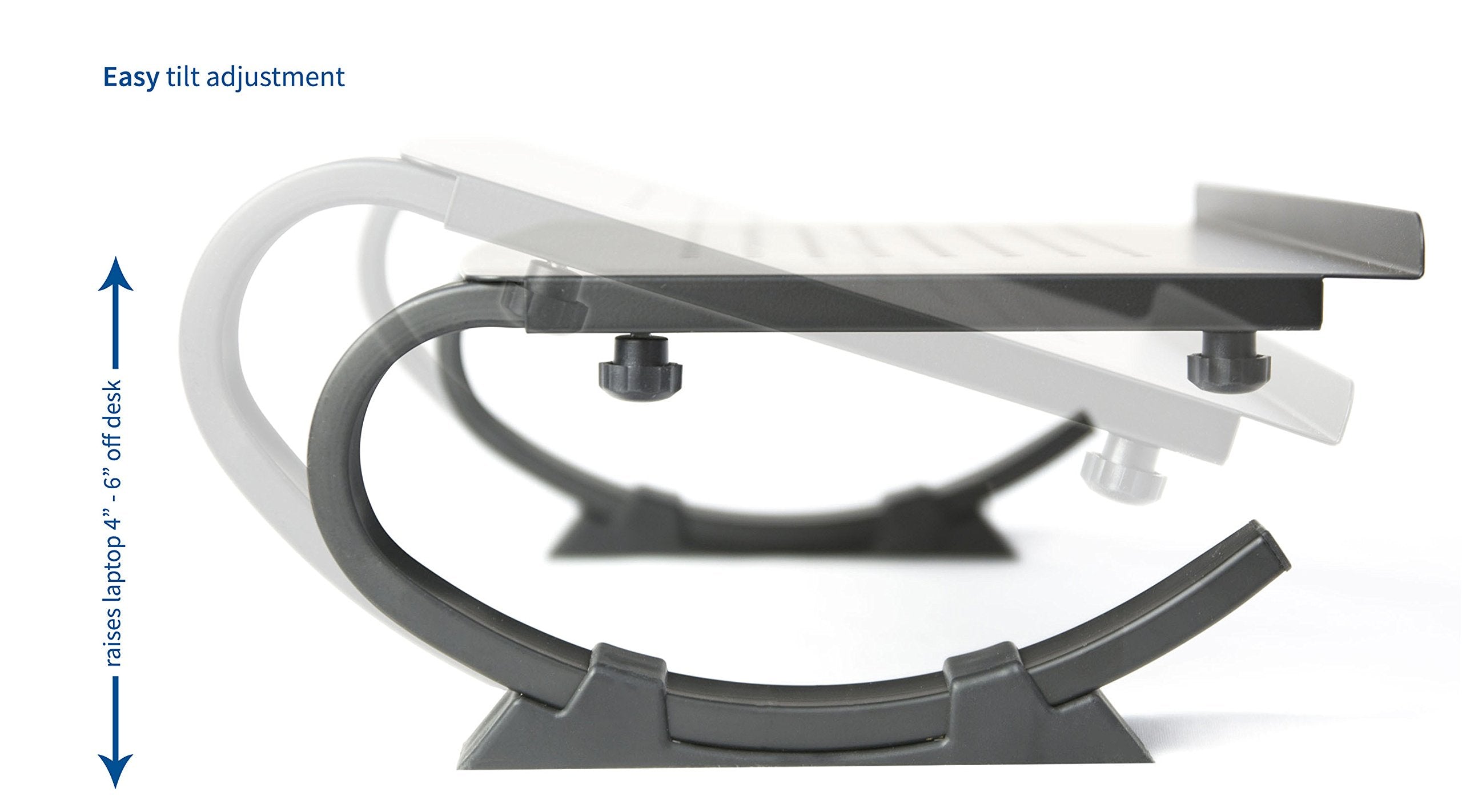 VIVO Black Fully Adjustable Curved Laptop, Notebook and Monitor Riser Stand STAND-V001N