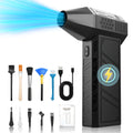 JM-BROS Compressed Air Duster - 130000RPM Handheld Electric Air Blower, Cordless Rechargeable Mini Turbo Jet Fan that’s Portable and Efficiently for Cleaning PC, Computer, Car, Keyboard, and Home