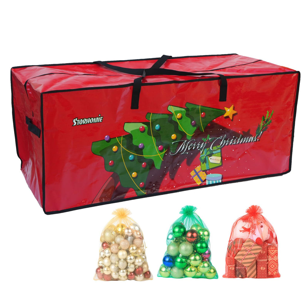 Storhomie Christmas Tree Storage Bag 7.5FT, Heavy-Duty Christmas Tree Bag,Extra-Thick Durable Waterproof Material,Christmas Tree Storage for Disassembling Artificial Tree with 3 Organizer Pouches