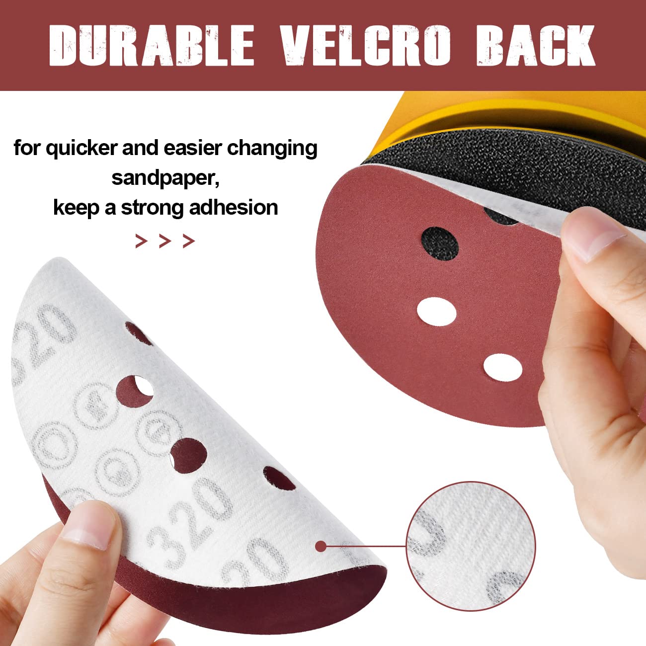 150pcs Sandpaper Set 5 inch 8 Holes Sanding Discs 60 80 100 120 150 180 240 320 400 600 Grit Round Sandpaper Assorted for Random Orbital Sander