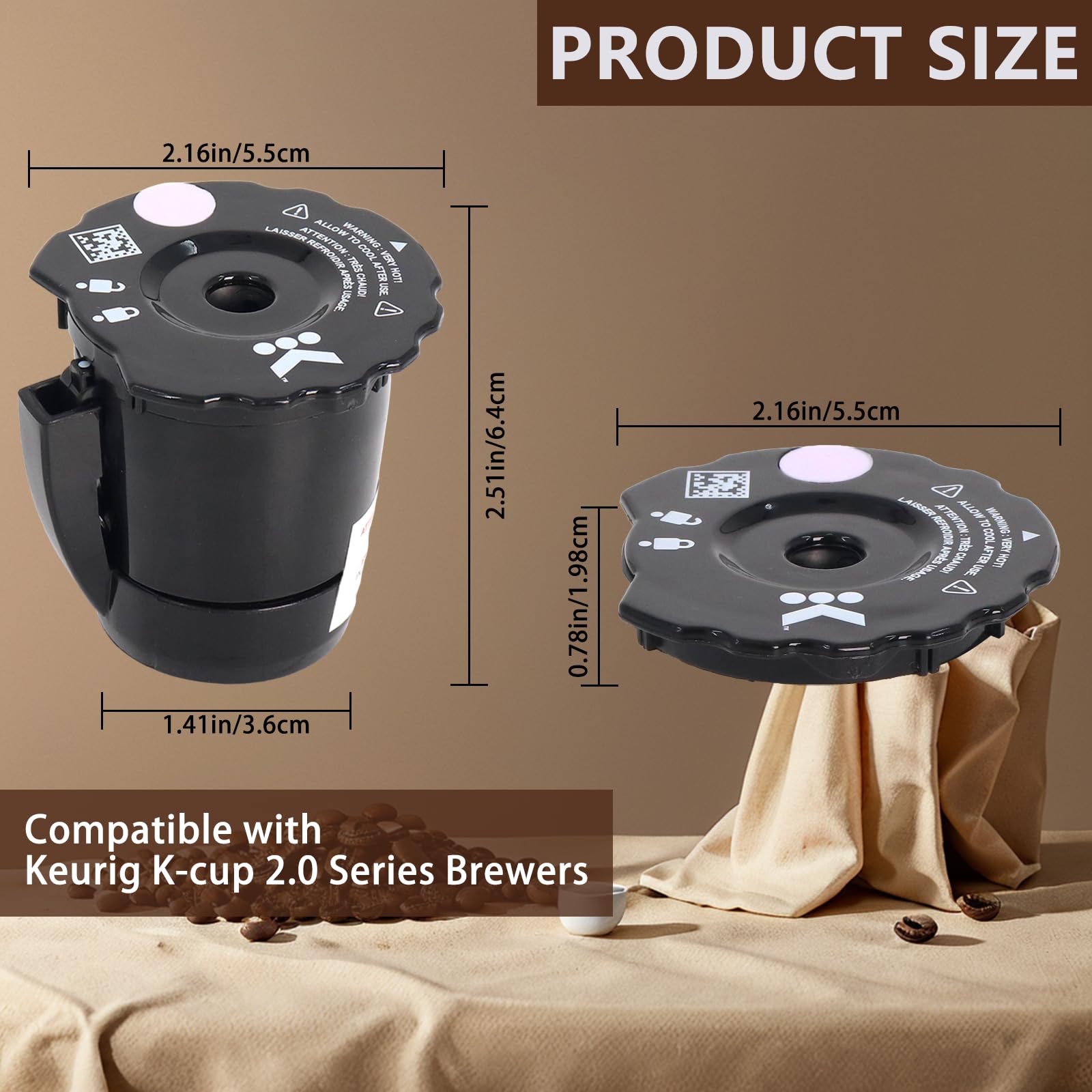 Ketofa My K Cup Reusable Coffee Filter,Compatible with Keurig 2.0 K200,K250, K300, K350, K360, K400, K450, K460, K475, K500, K550, K560, K575,K750,Refillable Coffee Pod for Keurig Brewers (Pack of 3)