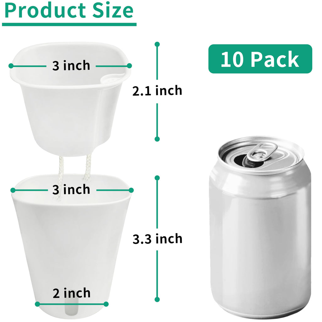 10 Pack 3 inch Self Watering Pots for Indoor Plants, Small Self Watering Plant Pots with Water Level Indicator and Multiple Vents, Self Watering Planters for Indoor Plants, Orchid, Succulent, Herbs