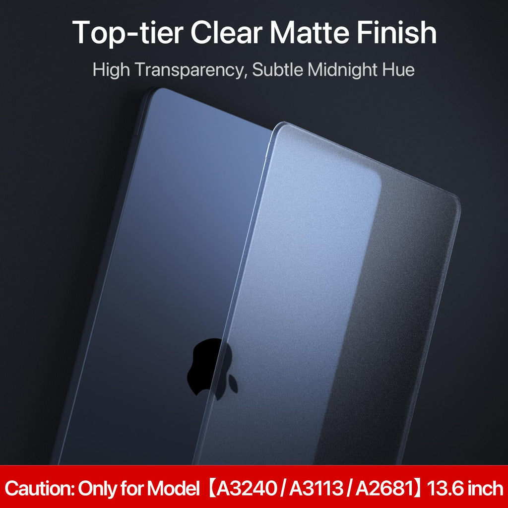 Soonjet Matte Case for MacBook Air 13/13.6-inch (M5/M4/M3/M2, 2026-2022 Models A3449 A3240 A3113 A2681), Lightweight | Scratch & Fingerprint Resistant | Closes Seamlessly | for Work, Travel & Study