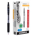 Zebra Pen SARASA Clip Retractable Gel Pen, 0.5mm Fine Point, Black Ink, Water-Based, Ideal for Office and School, Journal, Note Taking and Planner Use, 75% Recycled, 12-Pack (47310)