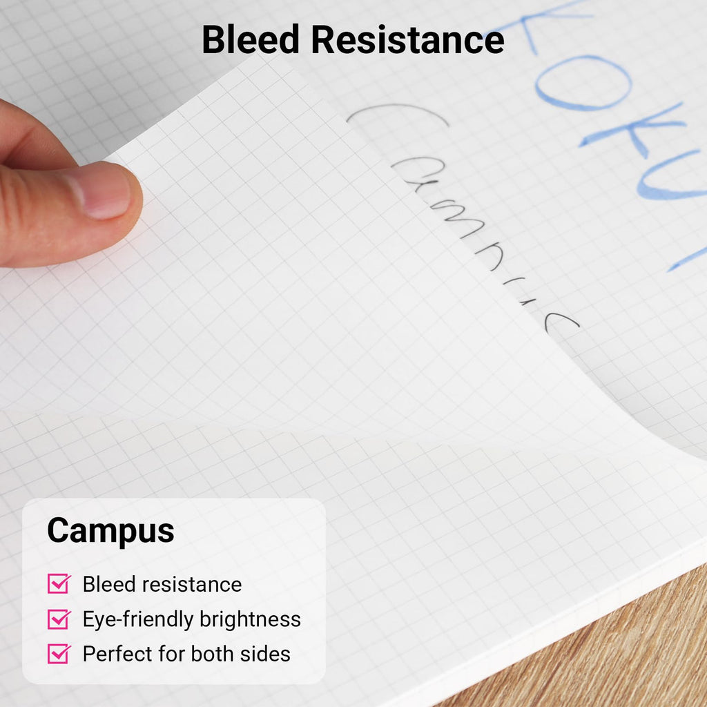 Kokuyo Campus Loose Leaf Paper for Binders, Sarasara Smooth Writing, B5, B 6mm Dotted Ruled, 26 Holes, 36 Lines, 100 Sheets, pH Neutral, Bleed Resistant, 75gsm, Pack of 3, Japan Import (NO-836BTN)