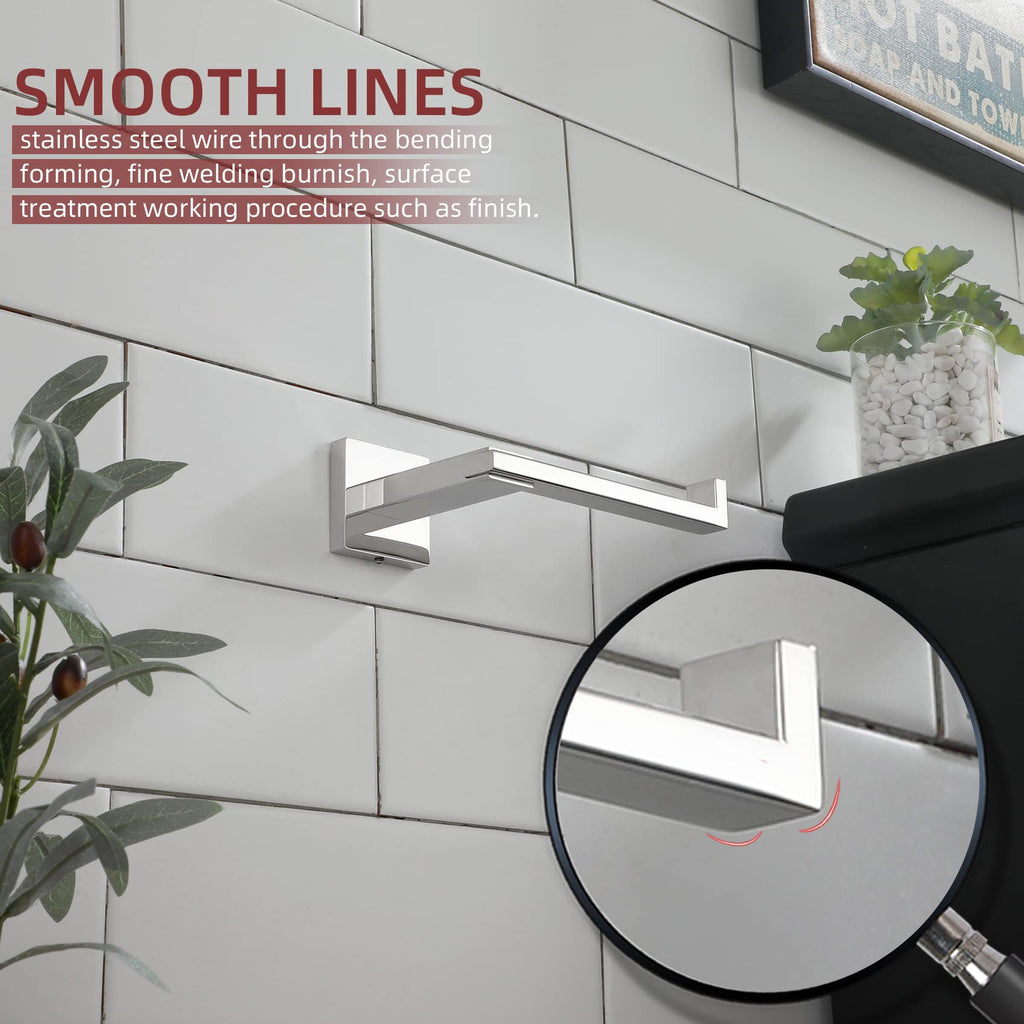 KOKOSIRI Chrome Toilet Paper Holder for Kitchen Bathroom Washroom Toilet Tissue Roll Holder Hold Mega Rolls Stainless Steel, Wall Mounted B2006CH