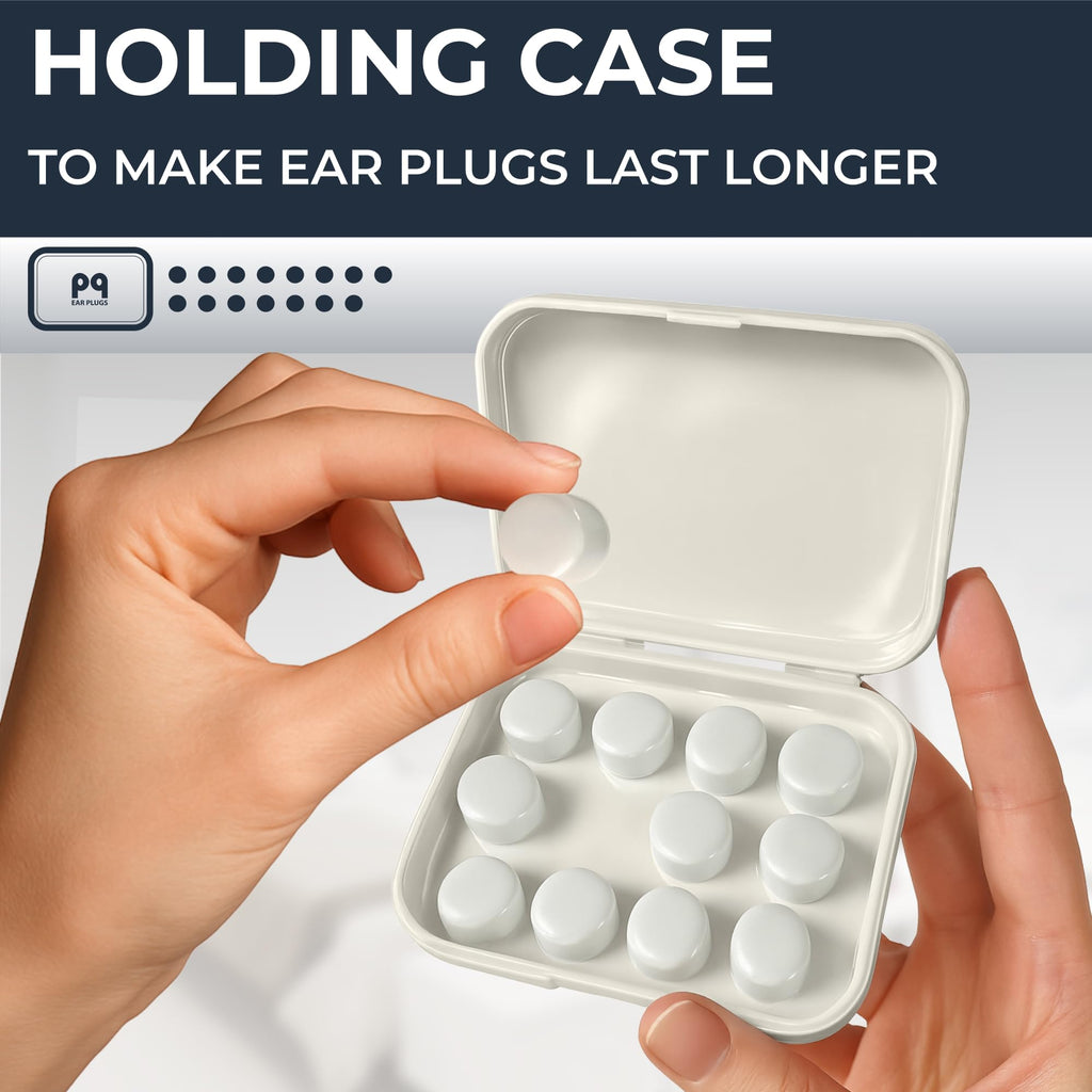 PQ Wax Ear Plugs for Sleep - 15 Silicone Wax Earplugs for Sleeping and Swimming, Gel Ear Plugs for Noise Cancelling & Ear Protection, Sleeping Earplugs with Sound Blocking Level of 32 Db (15 Pillows)