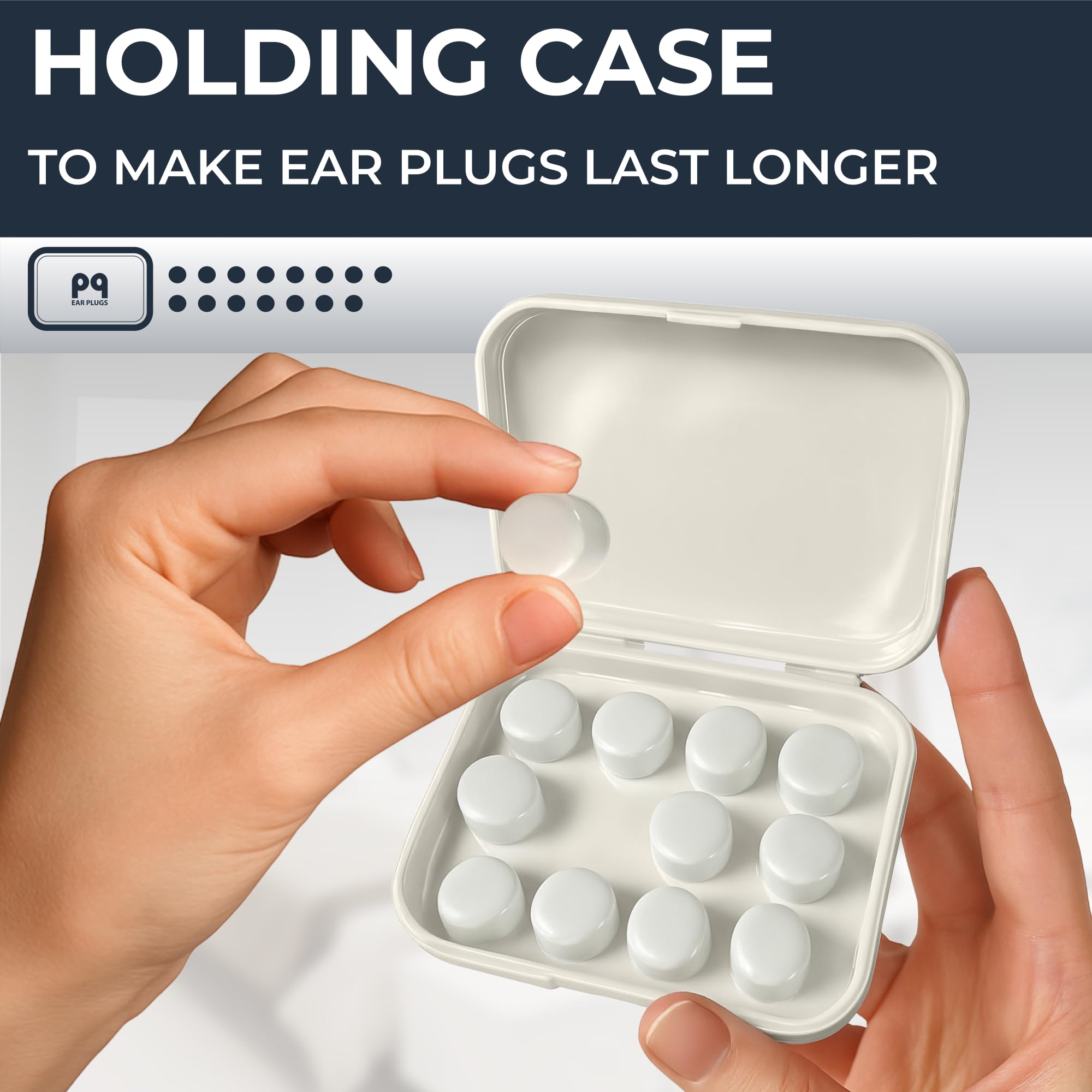 PQ Wax Ear Plugs for Sleep - 15 Silicone Wax Earplugs for Sleeping and Swimming, Gel Ear Plugs for Noise Cancelling & Ear Protection, Sleeping Earplugs with Sound Blocking Level of 32 Db (15 Pillows)