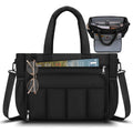 RAINSMORE Teacher Puffer Tote Bag for Women 15.6 inch Laptop Bag Waterproof Nurse Bag with Insulated Pocket for Work College