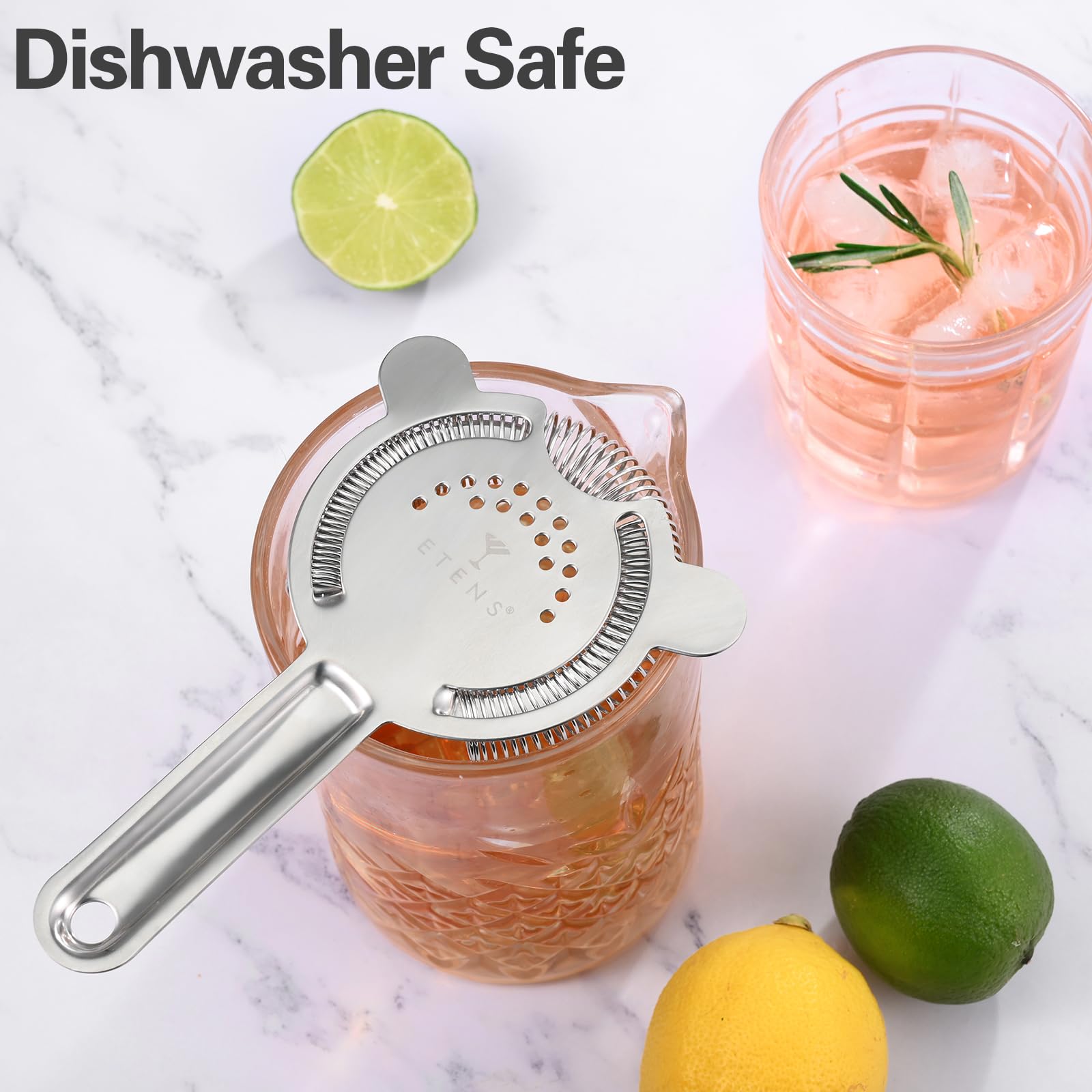 Etens Cocktail Strainer 2 Pack, Bulk Bar Strainers for Bartending, Martini Strainer for Boston Shaker Mixing Glass, Bartender Hawthorne Strainer w/Removable Spring – Bar Supplier for Restaurant