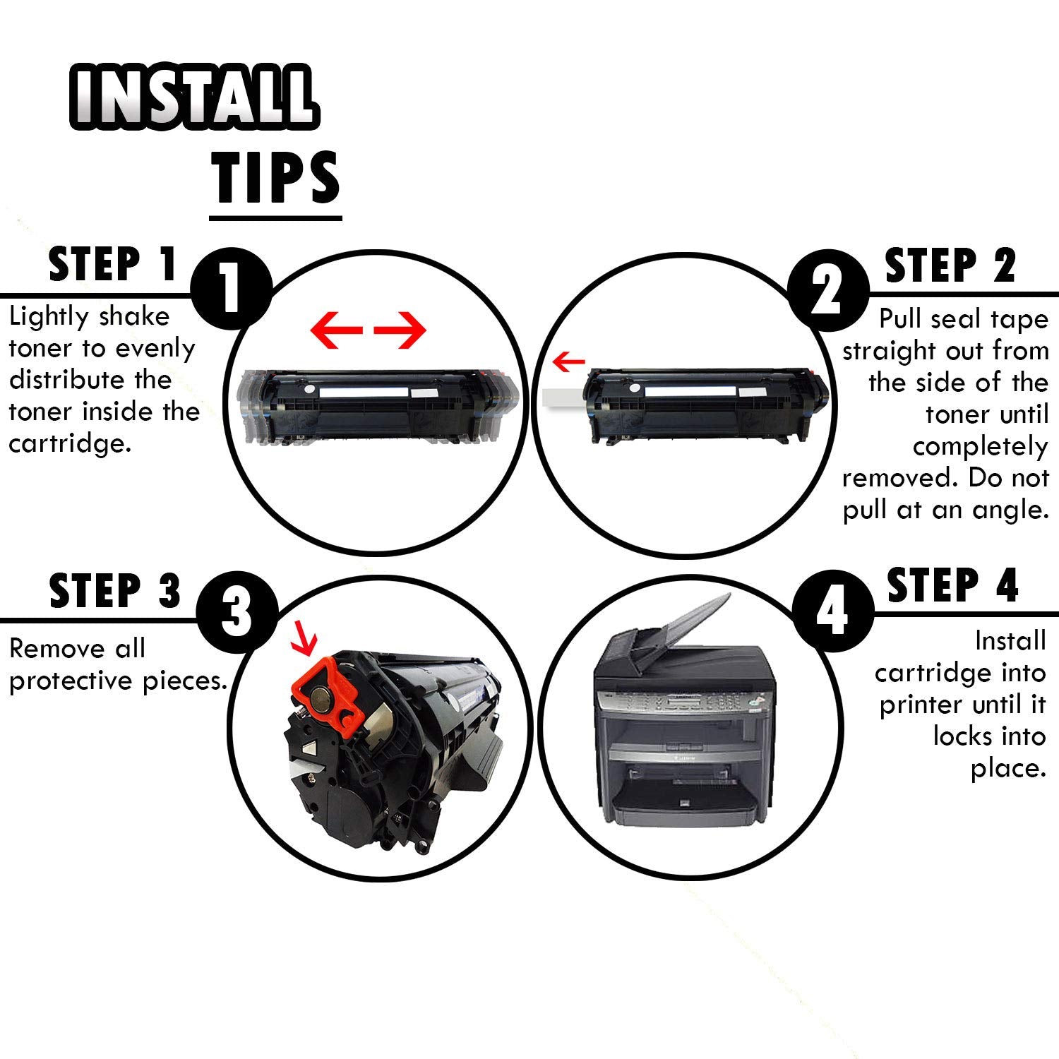 Inkfirst Compatible Toner Cartridge Replacement for Canon 104 FX9 FX10 0263B001AA FAXPHONE L120 L90 imageCLASS D480 MF4150 MF4270 MF4350D MF4370DN MF4690 FAXPHONE L120 L90