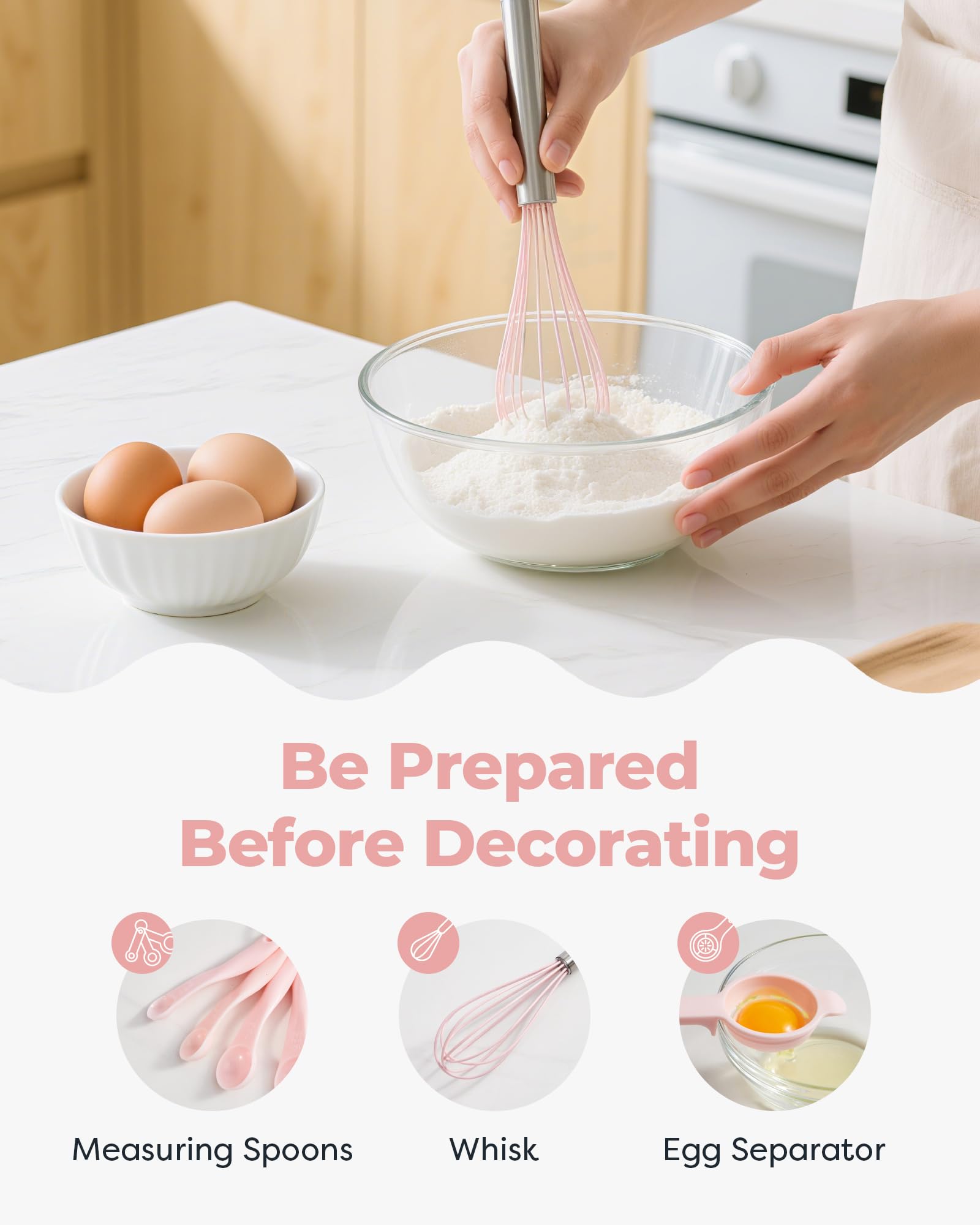Kootek 158 Pcs Cake Decorating Kit with Cake Turntable, 64 Piping Tips, 50+2 Pastry Bags, Frosting Spatulas, Leveler, Scrapers, Fondant Molds, and More Baking Supplies Decorating Tools
