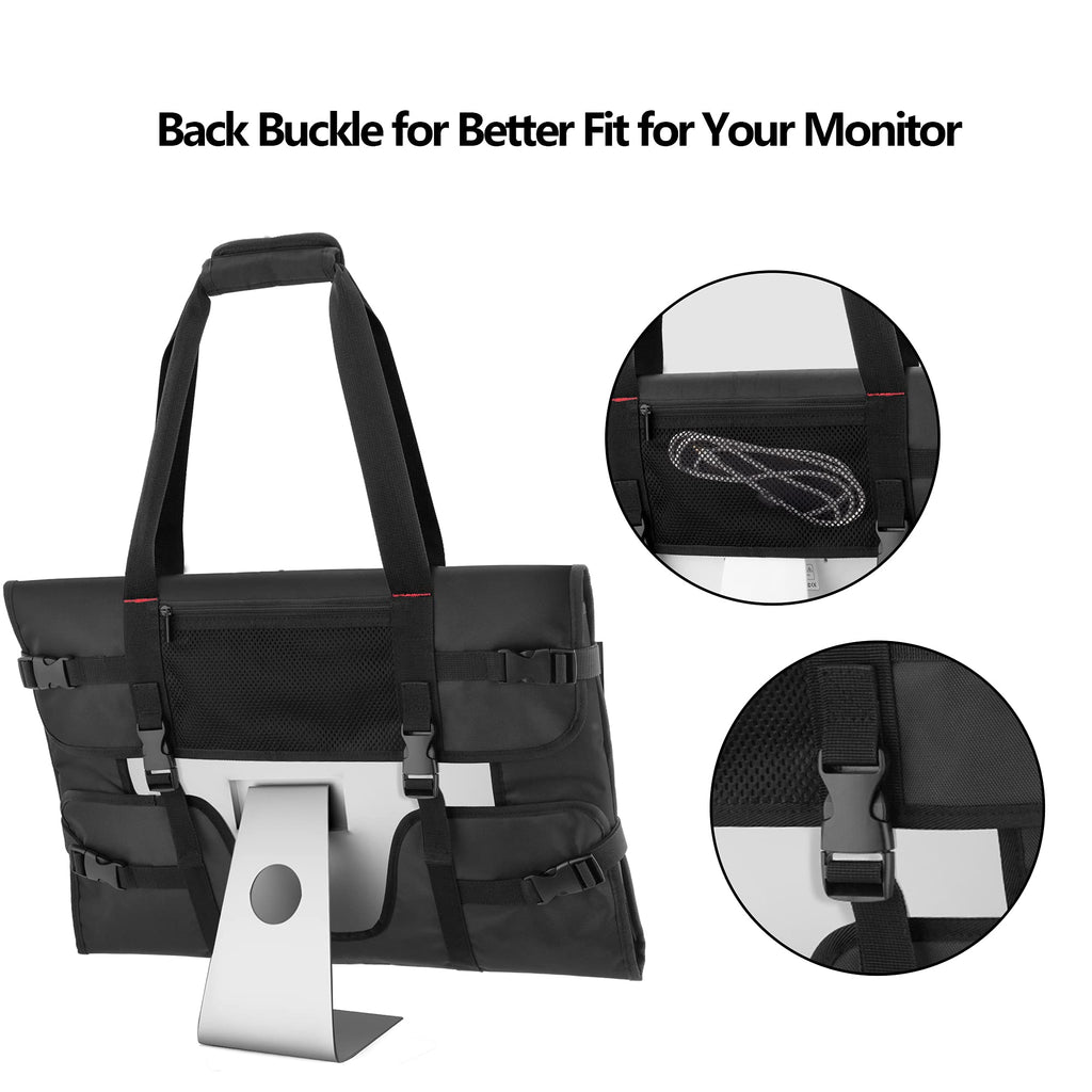 Trunab Travel Carrying Case Compatible with 21.5" iMac /24” iMac / 24" LCD Screens, Protective Monitor Dust Cover Travel Bag With Padded Velvet Lining for 24” Monitor and Accessories (Patented Design)