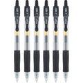 Pilot G2 Retractable Rollerball Gel Pens, Ultra Fine Point, 0.38mm, Black Ink, 6 Count