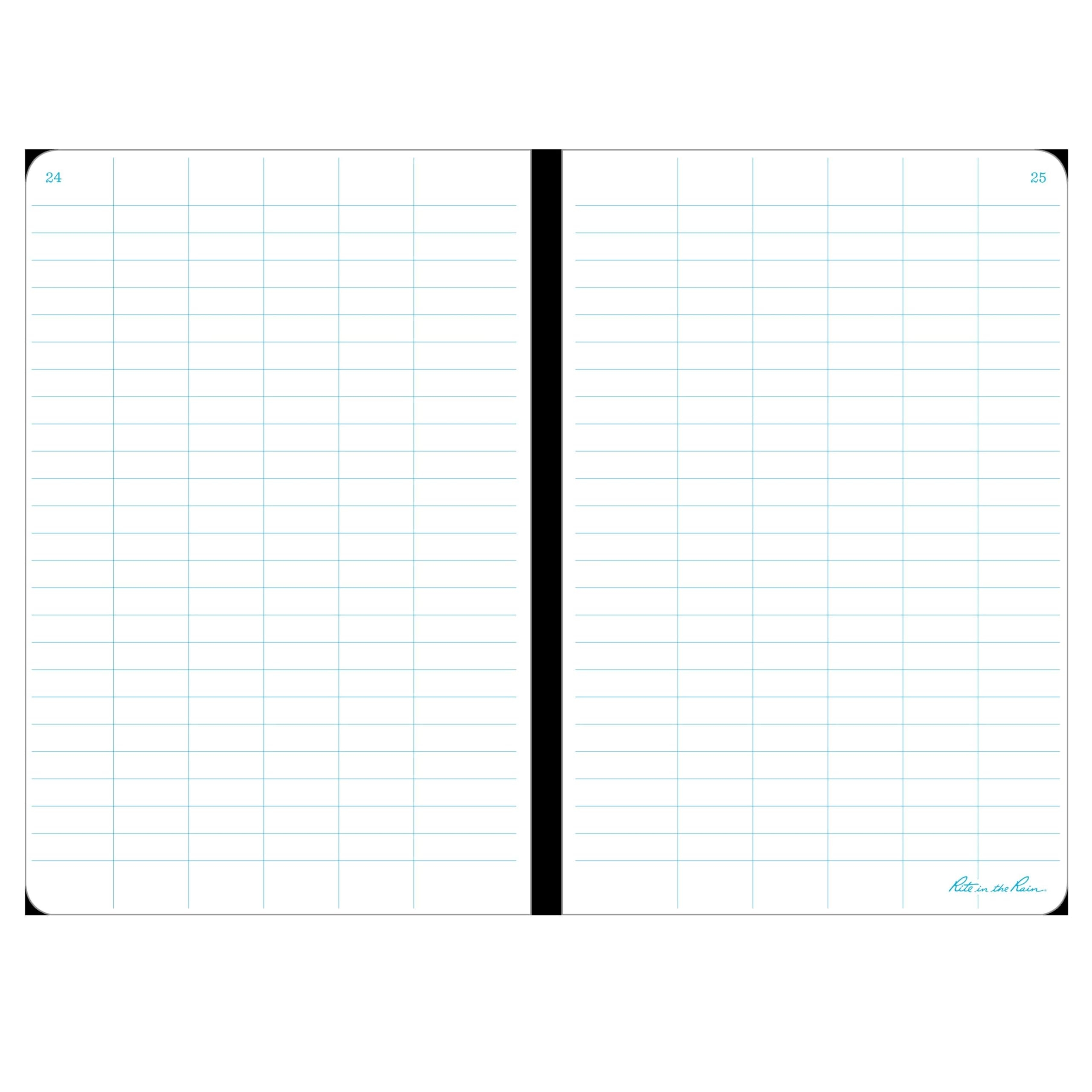 Rite in The Rain All-Weather Stapled Notebook, 4 5/8" x 7", Yellow Cover, Level Pattern, 3 Pack (No. 311FX)