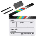 Acrylic Film Clapboard -12x10in Plastic Film Clapboard Cut Action Scene Clapper Board with a Magnetic Blackboard Eraser and 2 Custom Pens, Movie Props for Filmmakers, Students & Creators