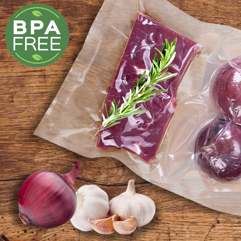 MakMeFre 2 Pack 11x50 Vacuum Sealer Bags Rolls with BPA Free and Heavy Duty,Commercial Grade Vaccume Seal Bags Rolls Work with Any Types Vacuum Sealer