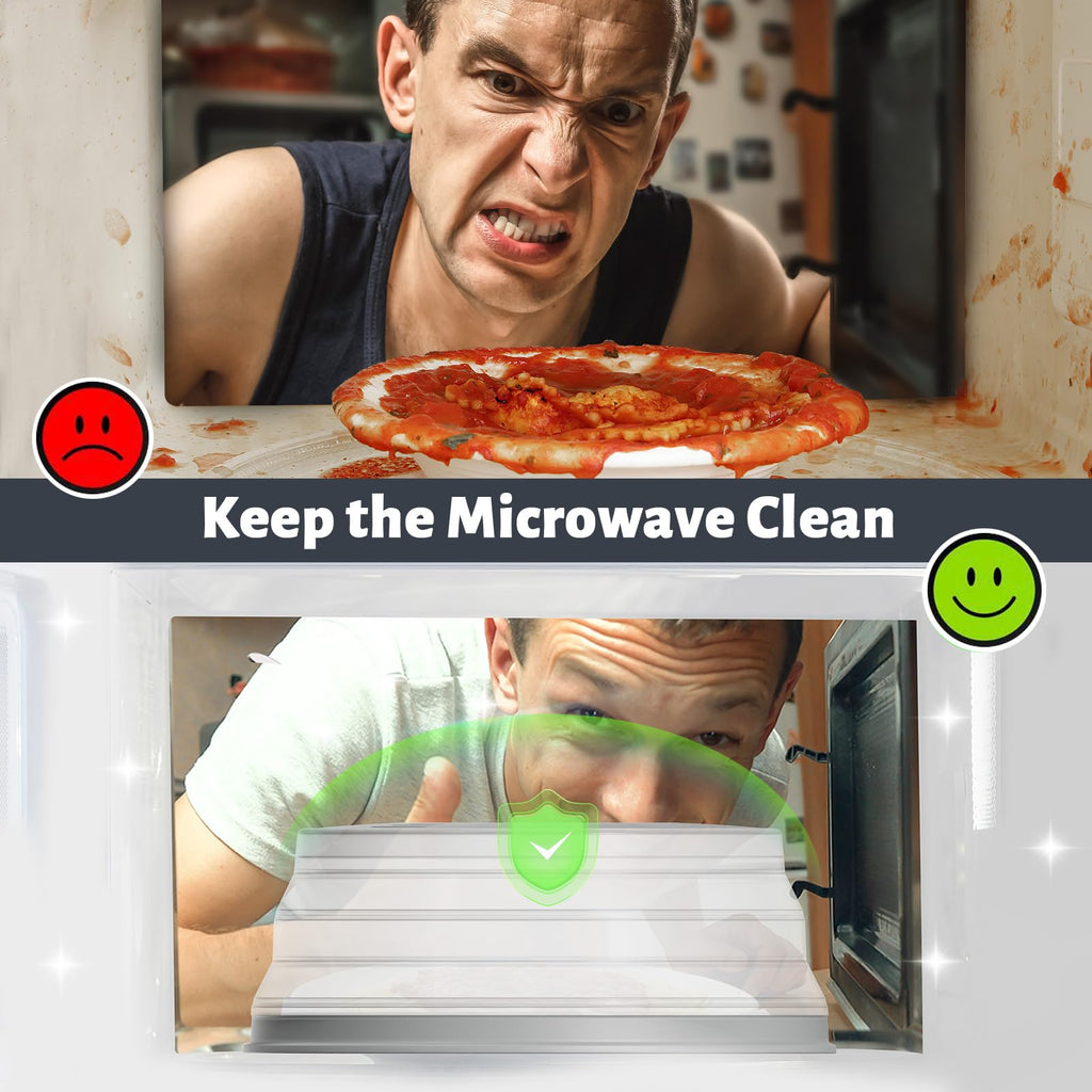 HomArtist Magnetic Microwave Covers for Food, Collapsible Microwave Splatter Cover 11”-12” Microwave Splatter Guard with Easy Grip Handle, Microwave Plate Cover with Steam Vents for Heating - Grey