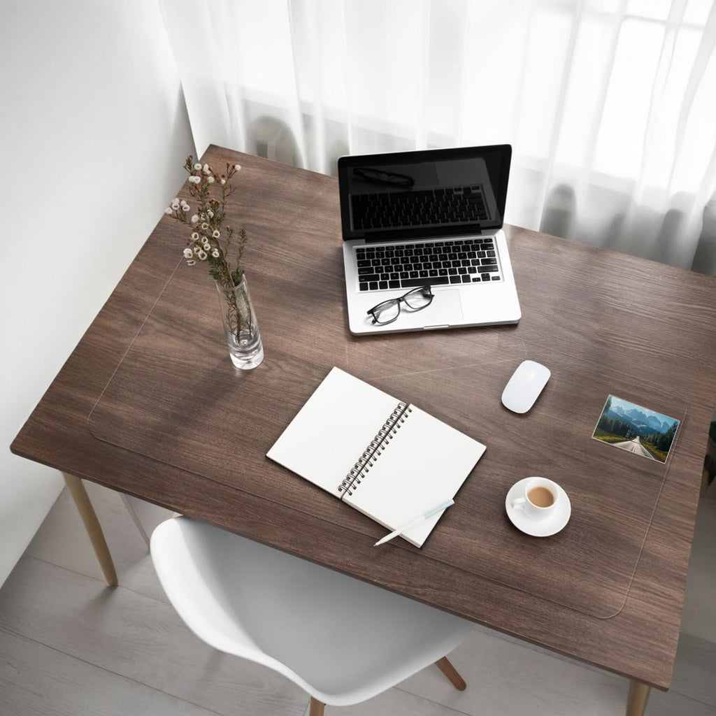 Clear Desk Mat, Desk Protector, Waterproof and Heat-Resistant PVC Round Edge Desk Pad with Non-Slip Backing, Suitable for Home and Office Multifunction Desk Mat, 15.75 x 27.56 Inches