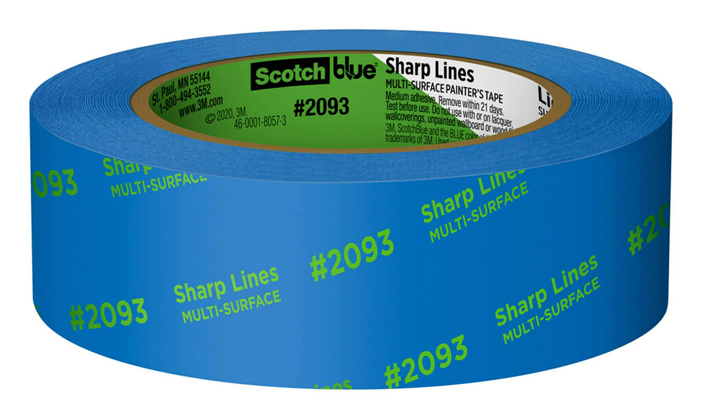 Scotch Painter's Tape 2093-36AC3 Sharp Lines Painter’s Tape, 1.41" Width, Blue