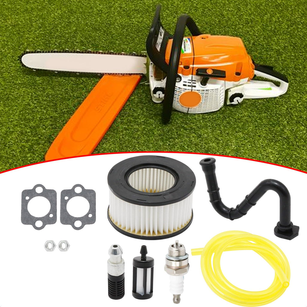 laffoonparts HD2 Air Fuel Filter Kit Replacement for Stihl MS261 MS291 MS311 MS341 MS391 MS261C MS271C MS362C Chainsaw Hi-Flow pleated Air filter 1113 120 1603, 1141 120 1604