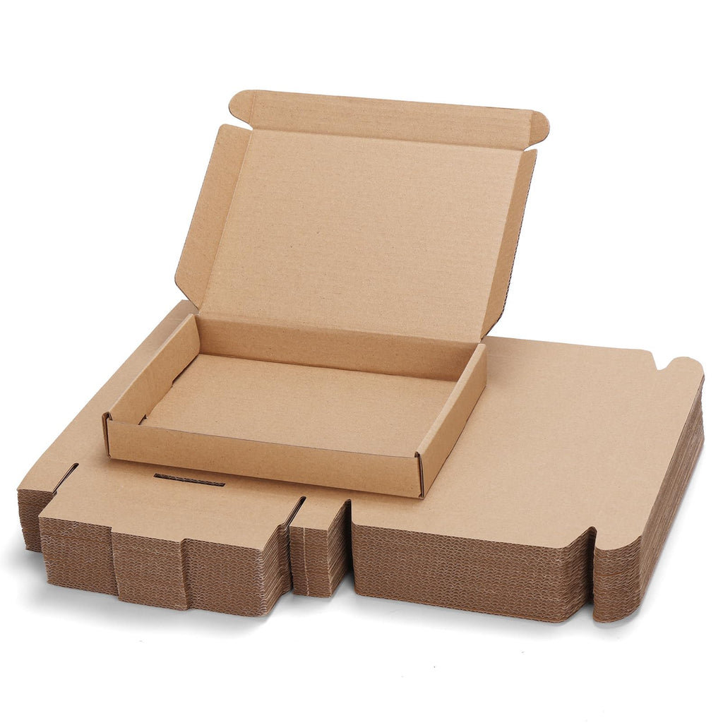 PHAREGE 7x5x1 inch Shipping Boxes Bulk 25 Pack Brown, Tab Lock Tuck Top Mailer Boxes for Packaging Small Business, Small Cardboard Gift Boxes for Wrapping Mailing Present